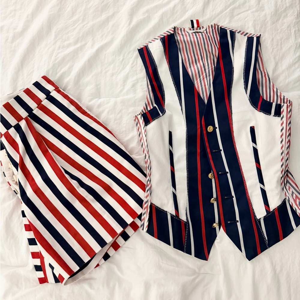NWOT Thom Browne Striped Set